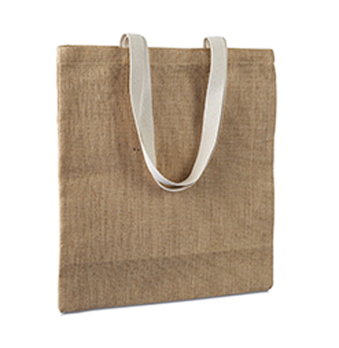 Jute shopping bag with handles