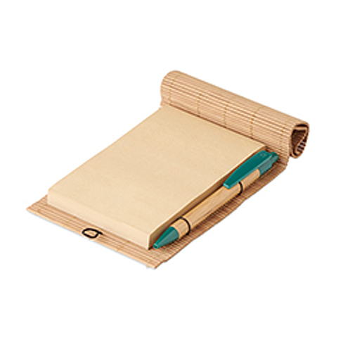 Bamboo 80 sheet notebook & pen