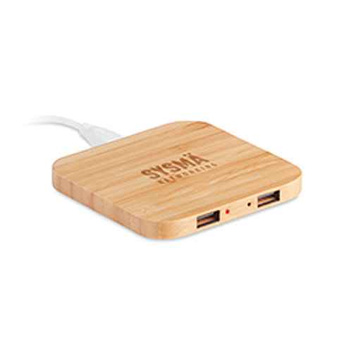 Bamboo wireless charging pad