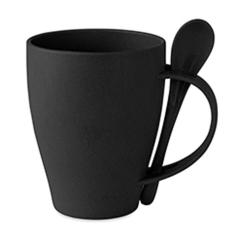 Mug with spoon bamboo fibre PP